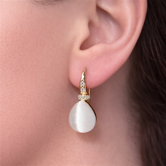 Ohrringe Lucos Dame in Silber Quarzo ESCO C83-BIANCO - ESCO C83-BIANCO